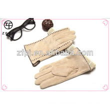 Lady's dress gloves, suede gloves, fashion gloves